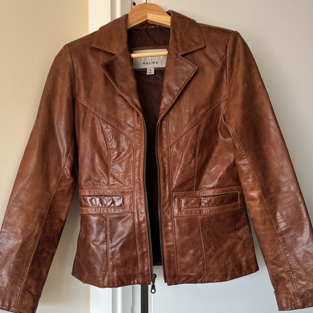 Wilson’s Leather brown leather jacket
